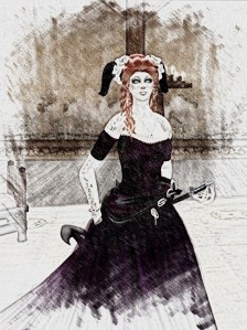 Rachel has a beautiful new dress, as well. It will be good for hiding pink hooves.