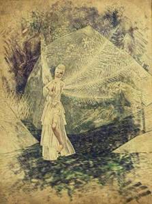 There was a beautiful fae, dancing by the rocks.