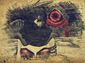 The lady in the mask.