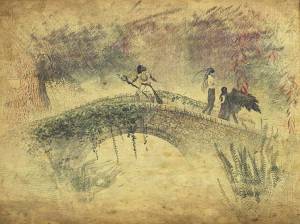 Here's the troll, trying to keep an irate Padishar and a completely unimpressed Nemaine from crossing the birdge.