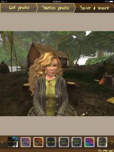 MySketch's point and tap filter chooser.