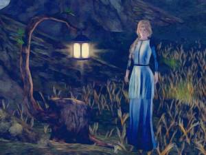 Even clearings had lamps.