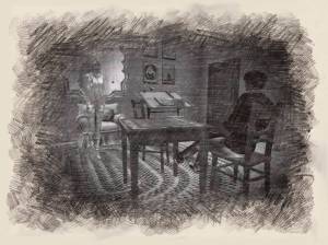 I was almost ready to fall into bed when there was a knock at my door.