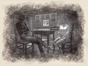 We sat and talked for ages.