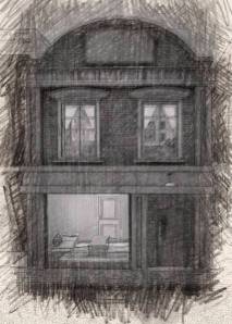 From the street outside.