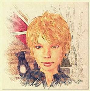 Wren came out of the house, with toast!