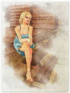 Suddenly I was just there in her back garden.