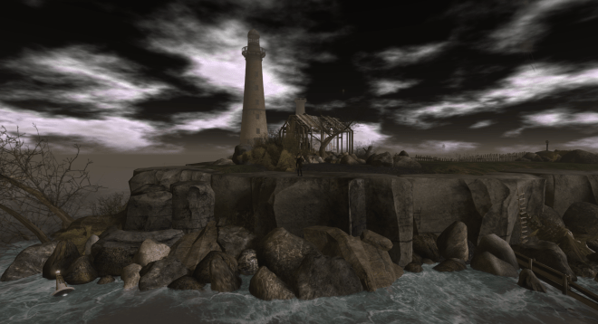 House, Lighthouse, Island