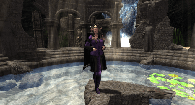 A very beautiful water garden. It might have been the road to mer-land, but I'm not sure.