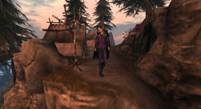 Way up at the top of a mountain, I found a settlement of tents.