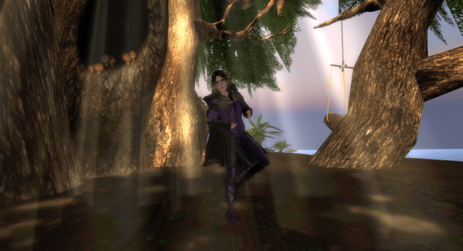 Here is a sunbeam on one of the platforms in the children's tree village area thingy. 