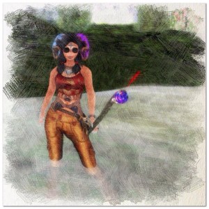 No sooner had I got to the river than Dyisi appeared.