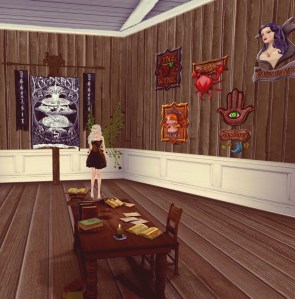 We made our way back up the other rope bridge and back through the front entrance, where the Queen pointed out the office and residence of her personal Guard, Wulfrich.