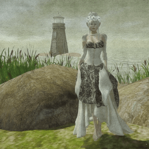 I wanted the wedding arch, but Kern placed me in front of the lighthouse for most of these.