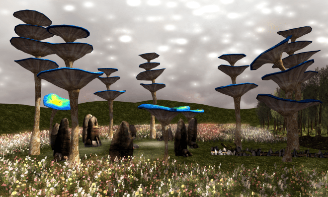 Discovering my own garden once again with the advent of summer, I flew across the treeline....