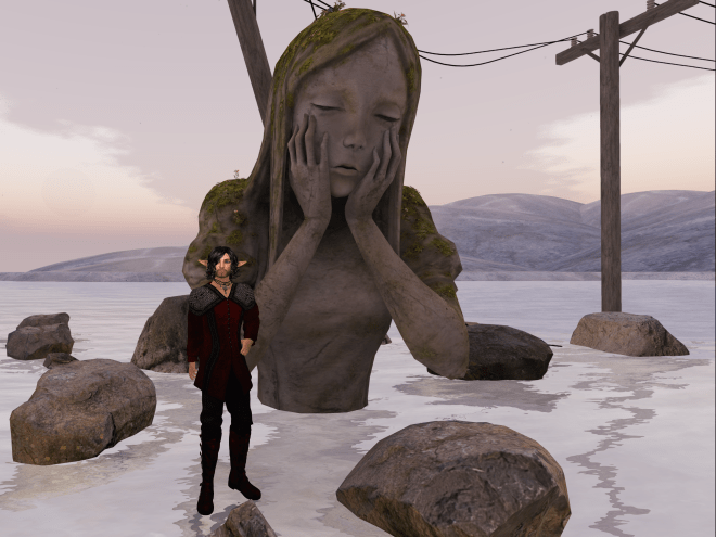 I walked the length of the power lines, until I came to a Weeping Girl.