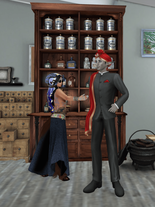 Inside, she had a confusing array of clutter.