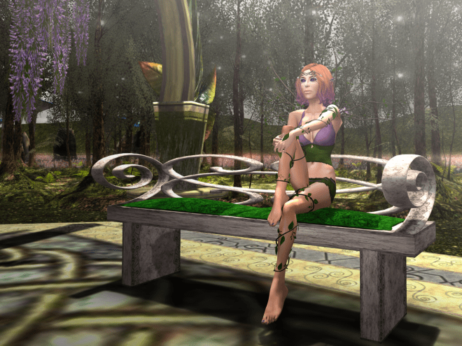 Poor kid, she nearly cried when I told her we would not be using this bench, or the gazebo, for the ceremony or the reception.