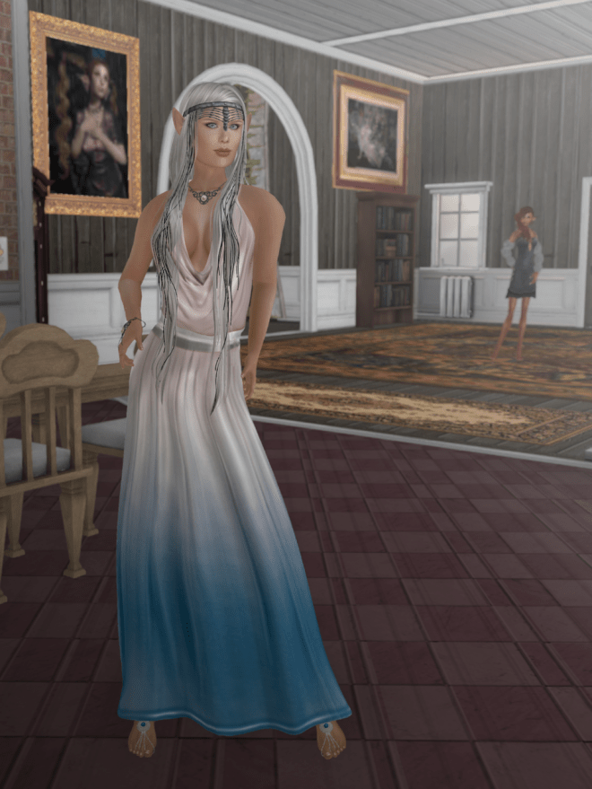 She's just in the background here.