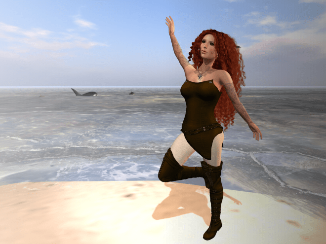 When I looked in the other direction, sharks. I started to get dizzy again.