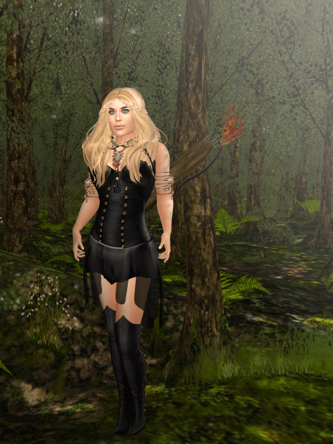 Here I am in my standard Elf-Clan forest outfit.