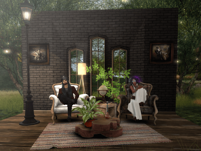 Dyisi quickly corrected the problem and we ended up in this bizarre living room somewhere in East Eclectica.