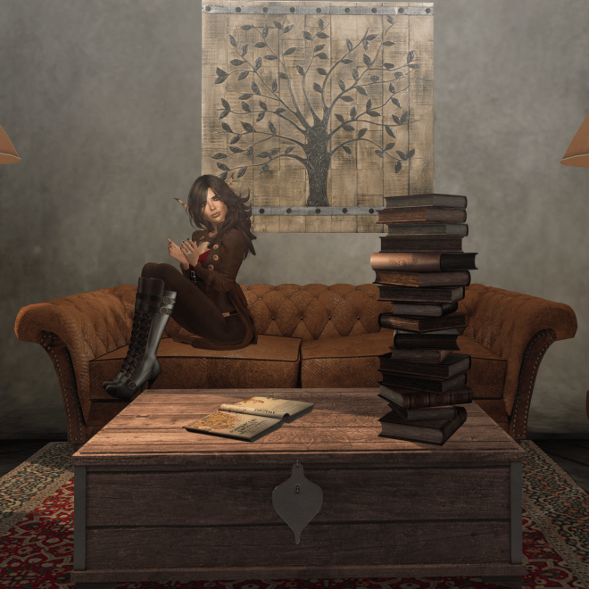 I sat down on the couch and stared at the books as if they might attack.