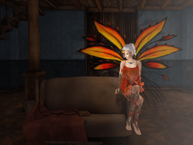 inside, it was dark and cosy. 