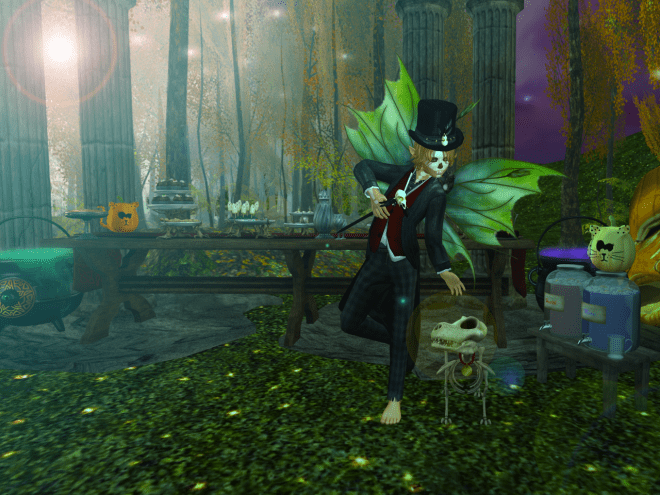 Wren and her skeleton dog would have won our costume contest, if we'd held one.